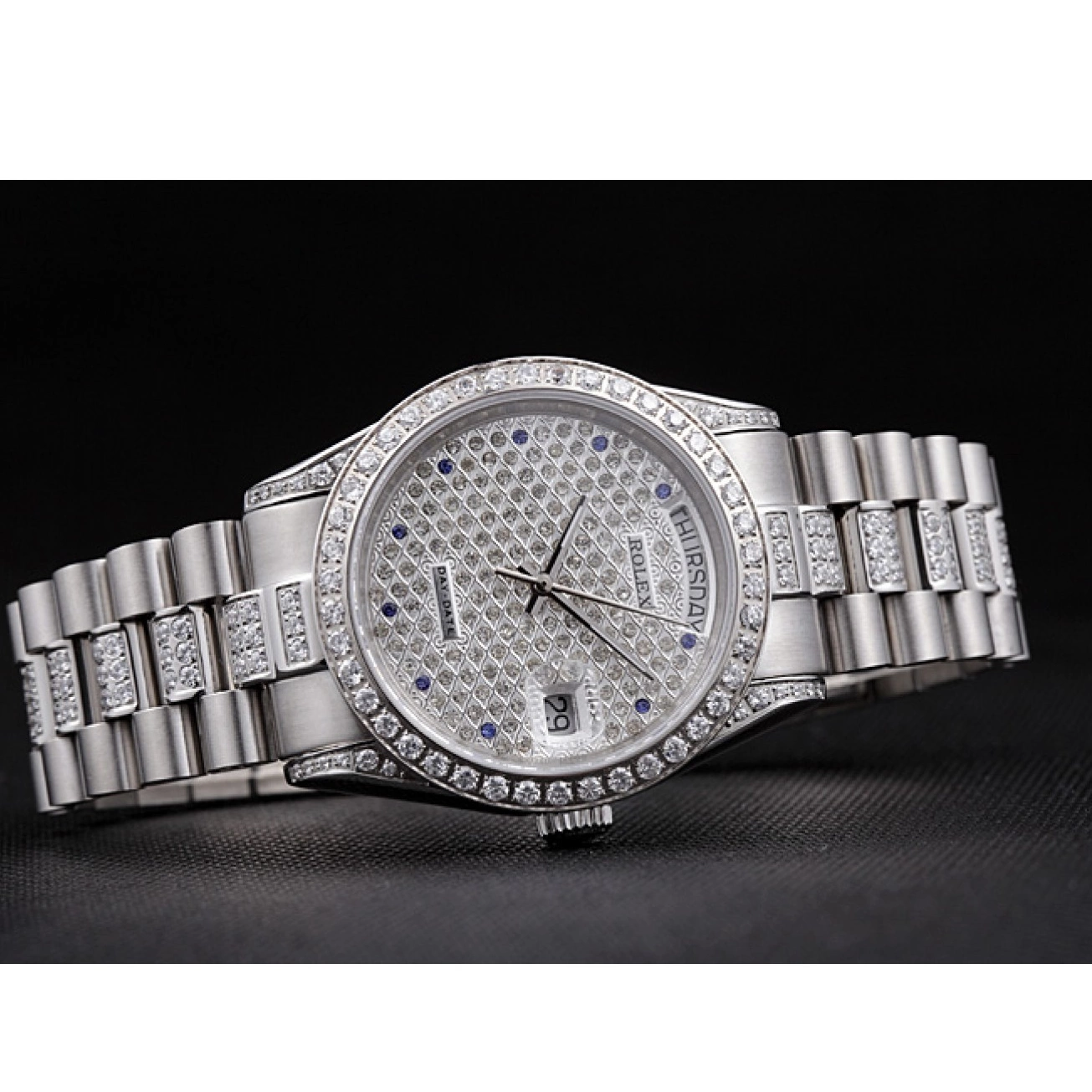 Aaa replica watch Day-Date Swiss 621612 Rolex Diamonds-srl182 0630